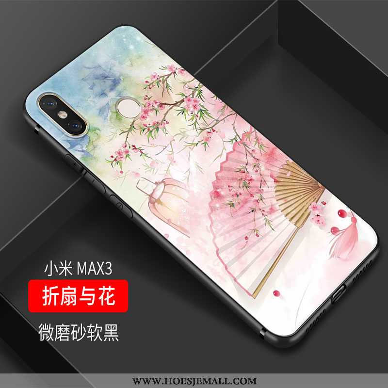 Hoesje Xiaomi Mi Max 3 Bescherming Hanger Persoonlijk Zacht Bloemen Chinese Stijl Roze