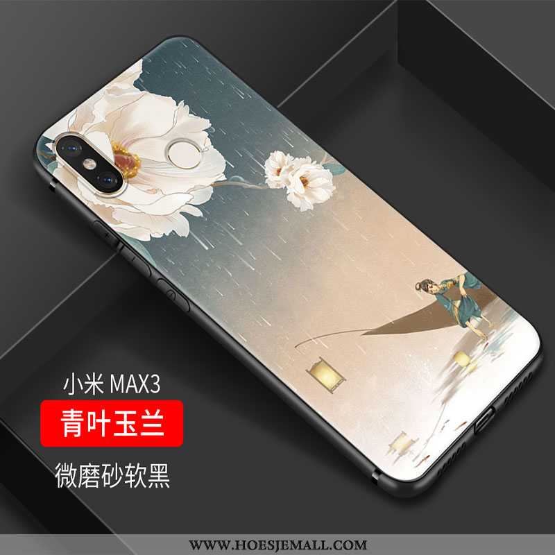 Hoesje Xiaomi Mi Max 3 Bescherming Hanger Persoonlijk Zacht Bloemen Chinese Stijl Roze