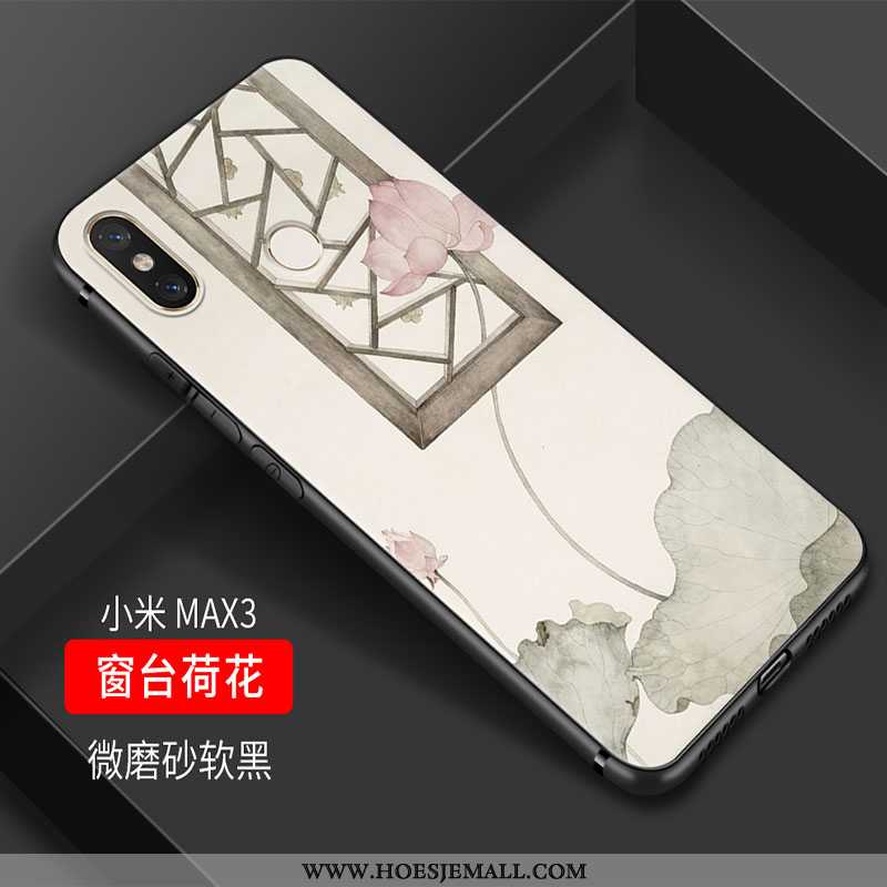 Hoesje Xiaomi Mi Max 3 Bescherming Hanger Persoonlijk Zacht Bloemen Chinese Stijl Roze