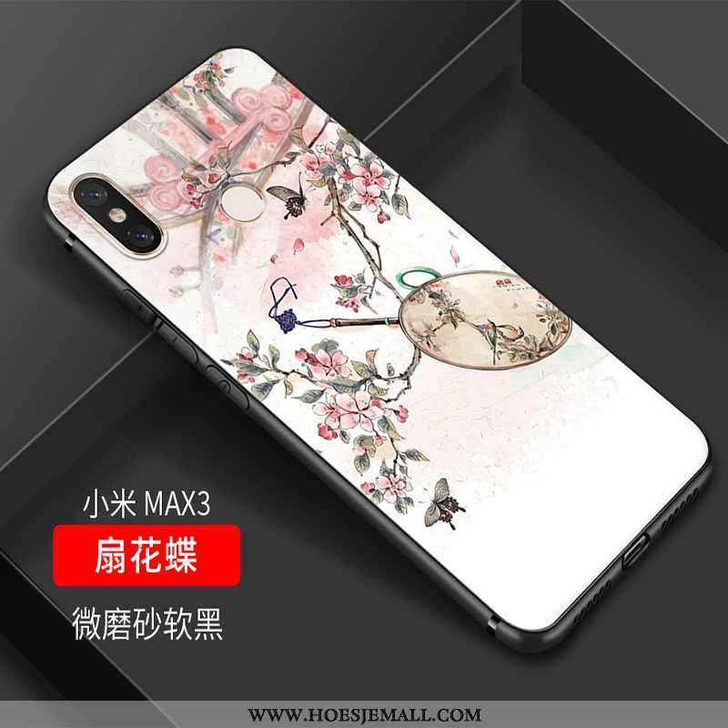 Hoesje Xiaomi Mi Max 3 Bescherming Hanger Persoonlijk Zacht Bloemen Chinese Stijl Roze