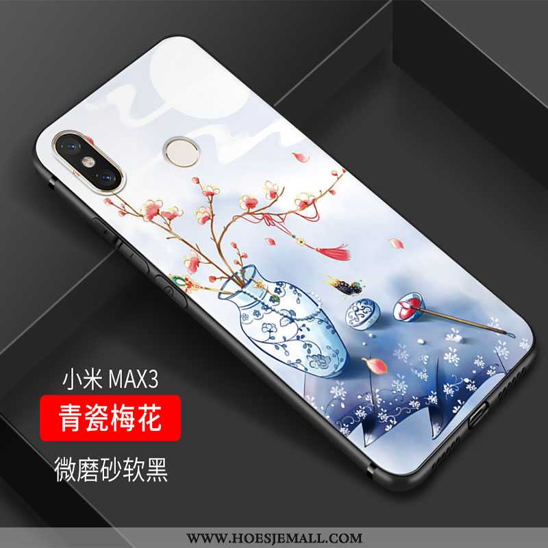 Hoesje Xiaomi Mi Max 3 Bescherming Hanger Persoonlijk Zacht Bloemen Chinese Stijl Roze