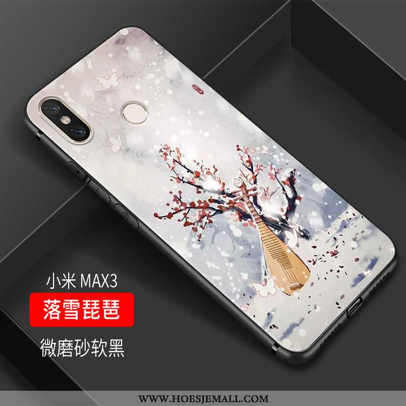 Hoesje Xiaomi Mi Max 3 Bescherming Hanger Persoonlijk Zacht Bloemen Chinese Stijl Roze