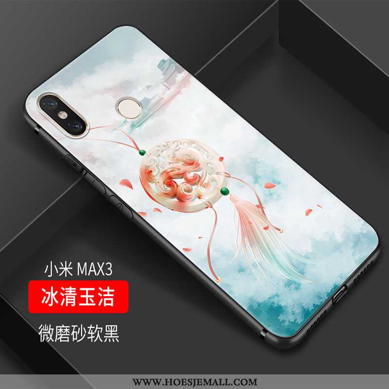 Hoesje Xiaomi Mi Max 3 Bescherming Hanger Persoonlijk Zacht Bloemen Chinese Stijl Roze