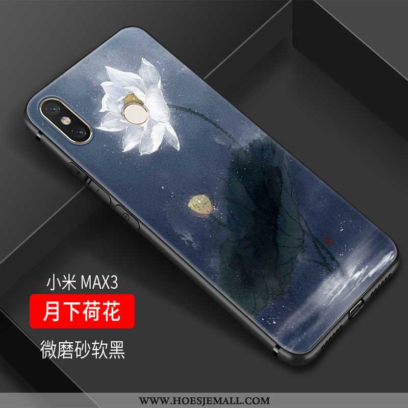 Hoesje Xiaomi Mi Max 3 Bescherming Hanger Persoonlijk Zacht Bloemen Chinese Stijl Roze