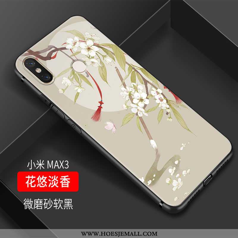 Hoesje Xiaomi Mi Max 3 Bescherming Hanger Persoonlijk Zacht Bloemen Chinese Stijl Roze