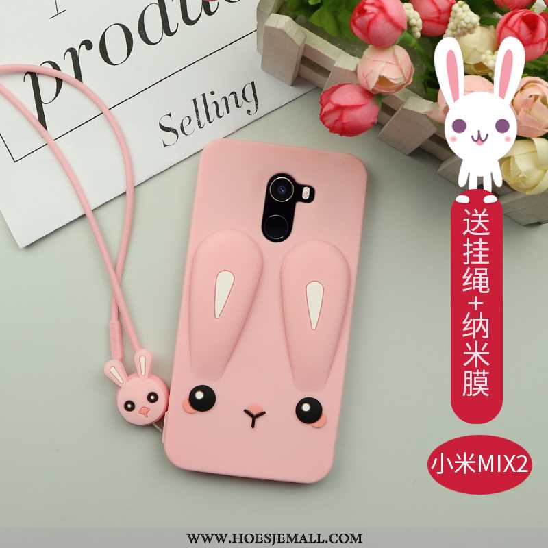 Hoesje Xiaomi Mi Mix 2 Scheppend Spotprent Zacht Hanger Hoes All Inclusive Witte