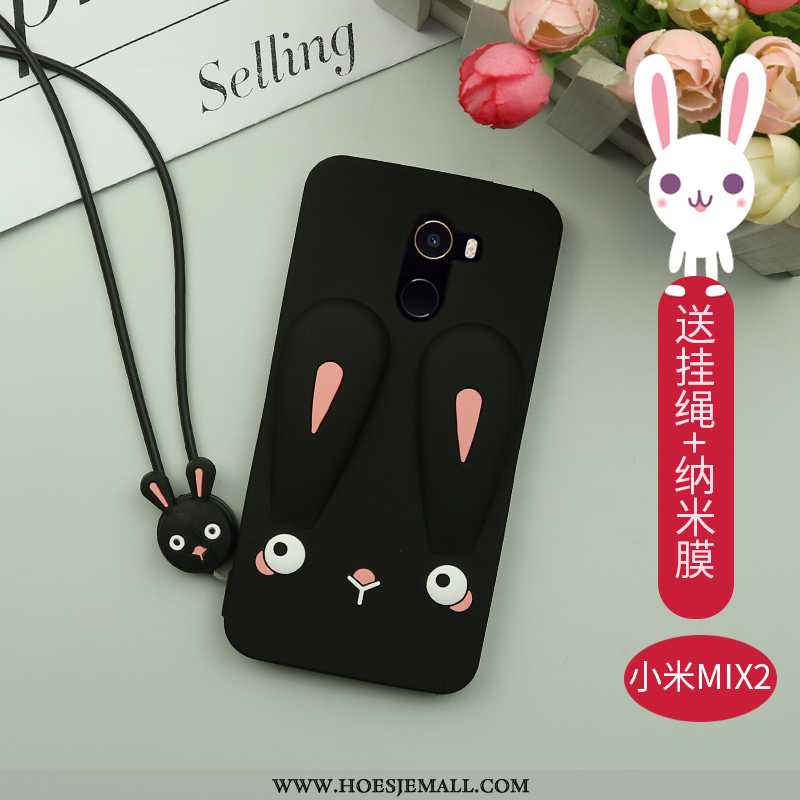 Hoesje Xiaomi Mi Mix 2 Scheppend Spotprent Zacht Hanger Hoes All Inclusive Witte