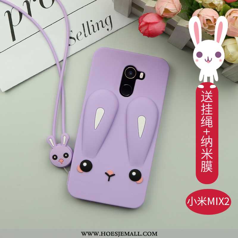 Hoesje Xiaomi Mi Mix 2 Scheppend Spotprent Zacht Hanger Hoes All Inclusive Witte