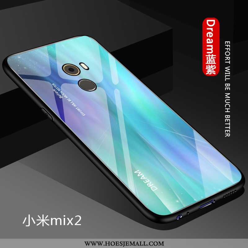 Hoes Xiaomi Mi Mix 2 Dun Zacht Eenvoudige Lovers Bescherming Net Red Blauwe