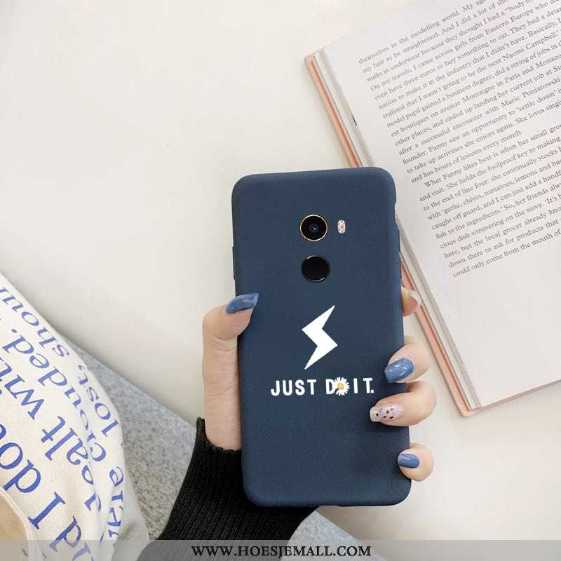 Hoesje Xiaomi Mi Mix 2 Bescherming Trend Lovers Mini Dragon Patroon Anti-fall Donkerblauwe