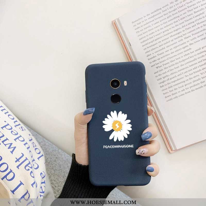 Hoesje Xiaomi Mi Mix 2 Bescherming Trend Lovers Mini Dragon Patroon Anti-fall Donkerblauwe