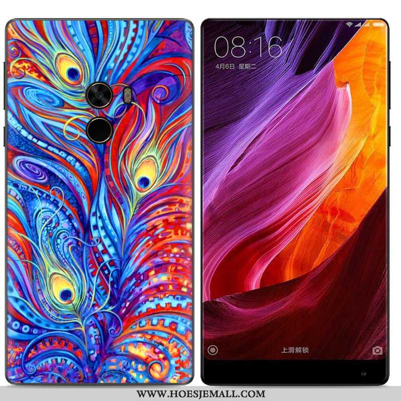 Hoesje Xiaomi Mi Mix 2 Scheppend Trend Geschilderd Olieverfschilderij Mobiele Telefoon Geel