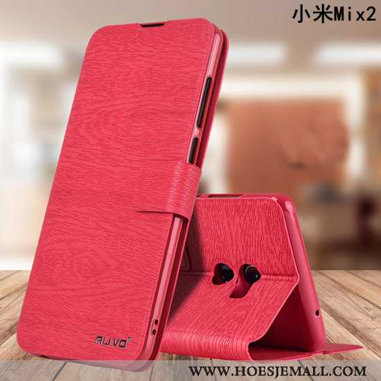 Hoesje Xiaomi Mi Mix 2 Zacht Siliconen All Inclusive Mini Folio Anti-fall Bescherming Rood