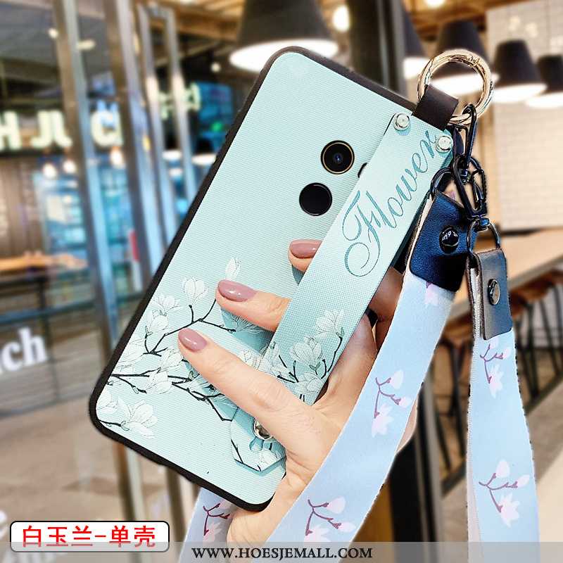 Hoesje Xiaomi Mi Mix 2 Schrobben Hanger Siliconen Mobiele Telefoon Roze Mini Anti-fall