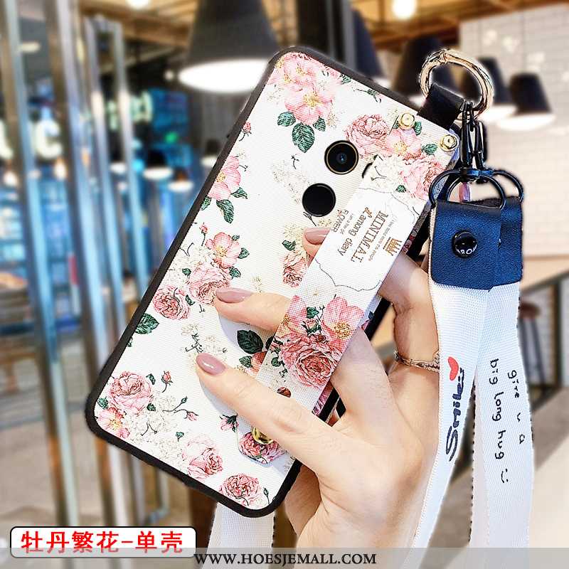 Hoesje Xiaomi Mi Mix 2 Schrobben Hanger Siliconen Mobiele Telefoon Roze Mini Anti-fall