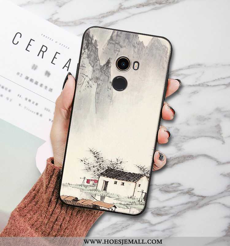 Hoesje Xiaomi Mi Mix 2 Siliconen Bescherming Hoes Mini Anti-fall Patroon Zwarte