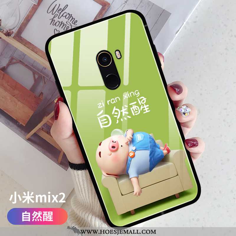 Hoesje Xiaomi Mi Mix 2 Siliconen Bescherming Roze Zacht Mobiele Telefoon Glas Lovers