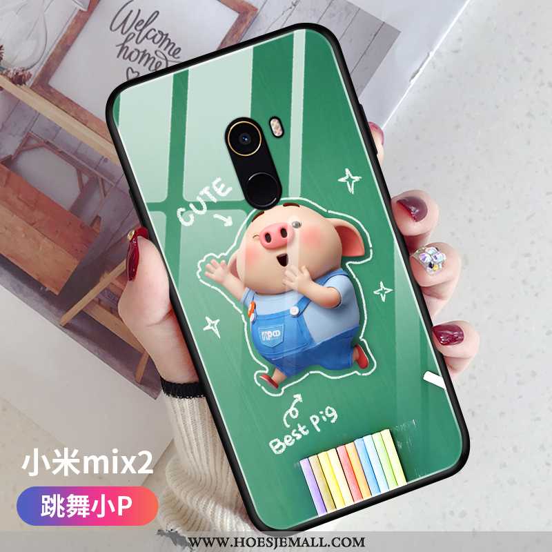 Hoesje Xiaomi Mi Mix 2 Siliconen Bescherming Roze Zacht Mobiele Telefoon Glas Lovers