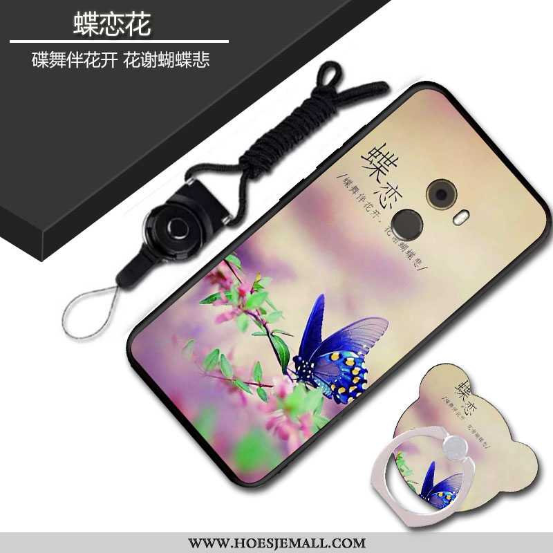 Hoesje Xiaomi Mi Mix 2 Spotprent Zacht Hoes Mobiele Telefoon Anti-fall Ondersteuning Blauwe