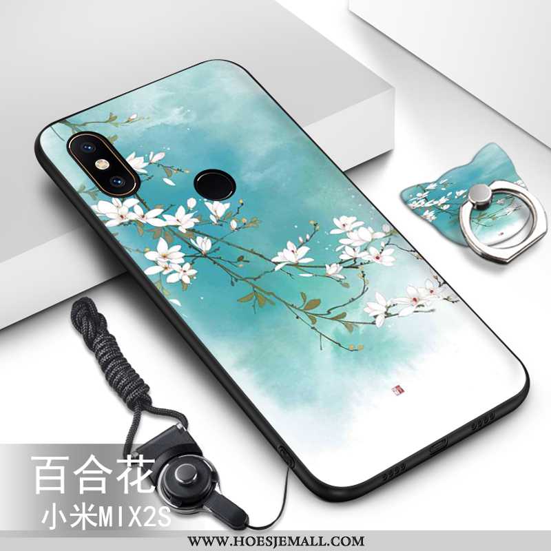 Hoesje Xiaomi Mi Mix 2s Hanger Spotprent Siliconen Mobiele Telefoon Mini Zacht Anti-fall Groen