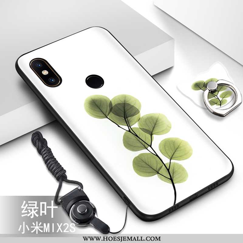 Hoesje Xiaomi Mi Mix 2s Hanger Spotprent Siliconen Mobiele Telefoon Mini Zacht Anti-fall Groen