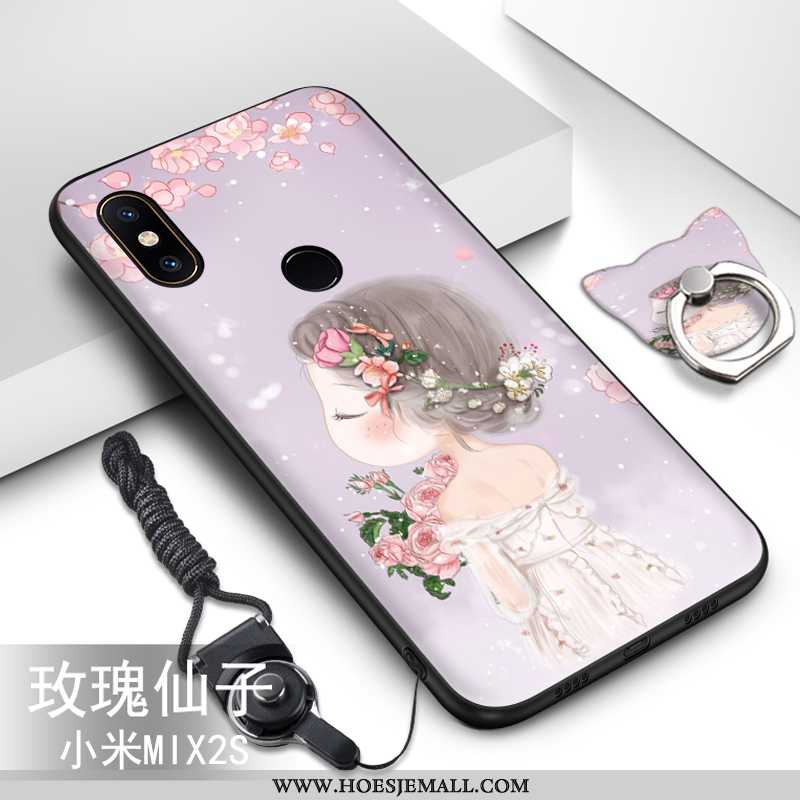 Hoesje Xiaomi Mi Mix 2s Hanger Spotprent Siliconen Mobiele Telefoon Mini Zacht Anti-fall Groen