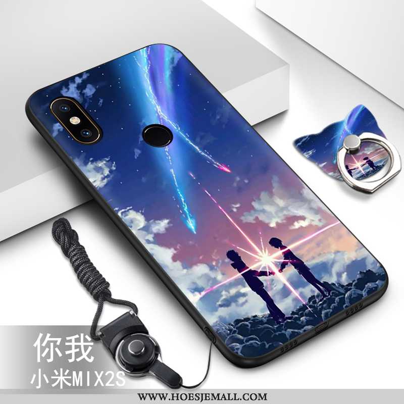 Hoesje Xiaomi Mi Mix 2s Hanger Spotprent Siliconen Mobiele Telefoon Mini Zacht Anti-fall Groen