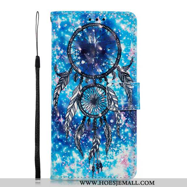 Hoes Xiaomi Mi Mix 2s Leren Hoesje Spotprent Mini Blauw Mobiele Telefoon Mooie Blauwe