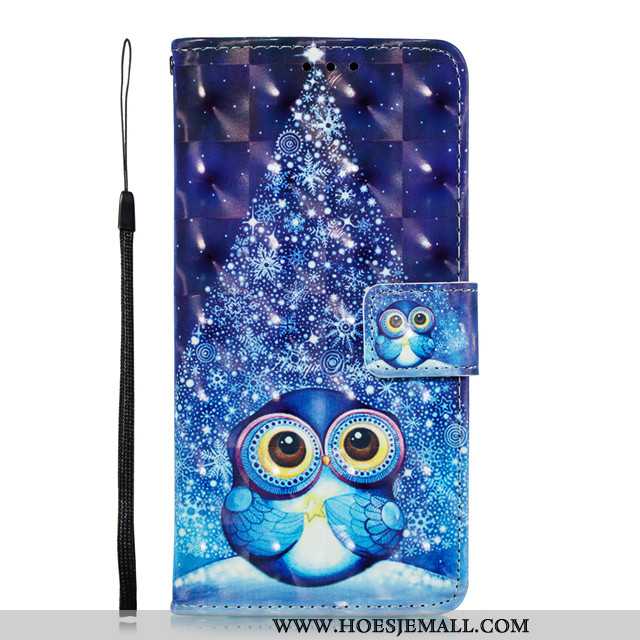 Hoes Xiaomi Mi Mix 2s Leren Hoesje Spotprent Mini Blauw Mobiele Telefoon Mooie Blauwe