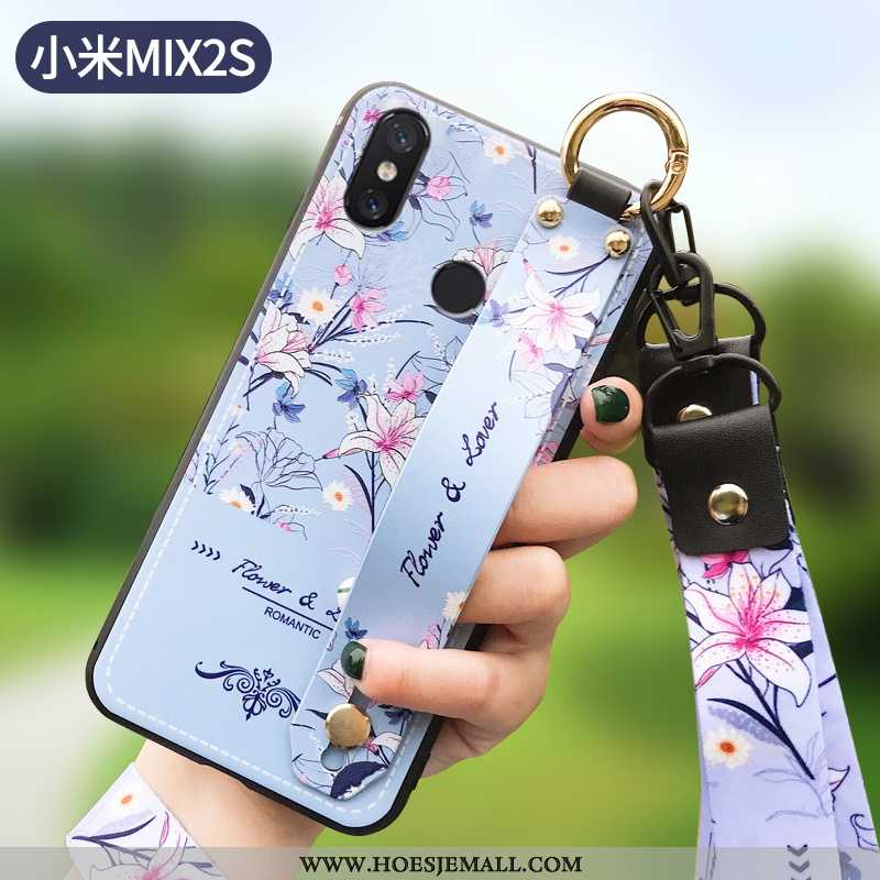 Hoesje Xiaomi Mi Mix 2s Trend Super Mode Zacht Bloemen Blauw Hoes Blauwe