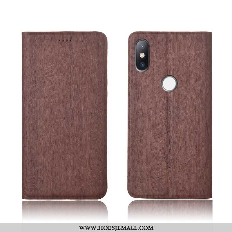 Hoesje Xiaomi Mi Mix 2s Leren Patroon Rood Zacht Nieuw All Inclusive Mini Roos