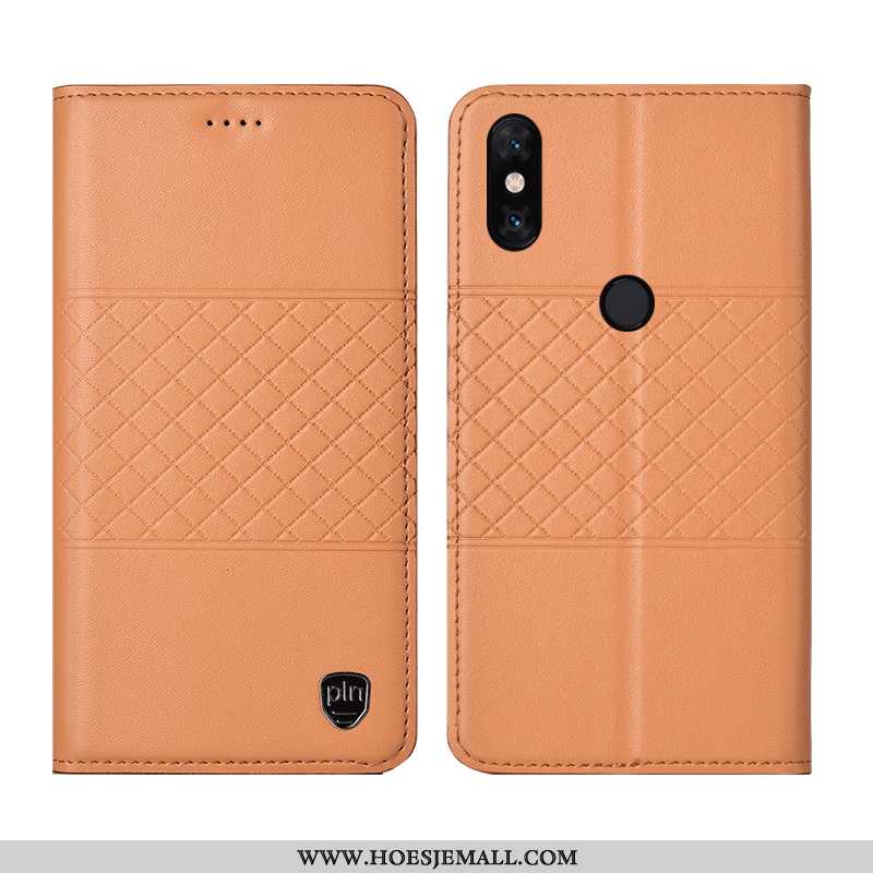 Hoesje Xiaomi Mi Mix 2s Bescherming Leren Mobiele Telefoon Hoes Mini Folio Bruine