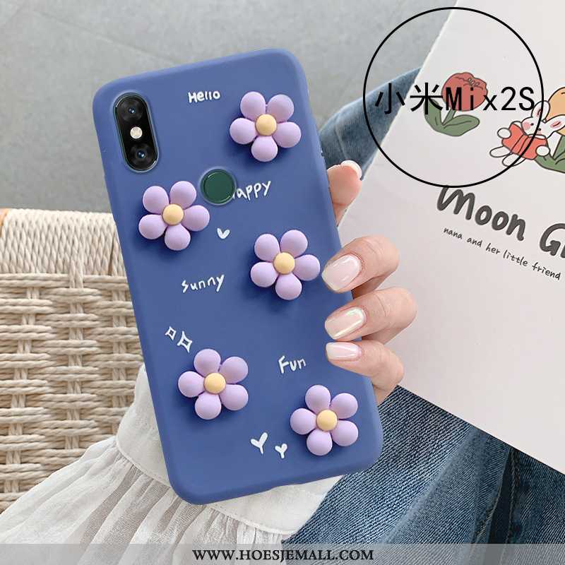 Hoes Xiaomi Mi Mix 2s Siliconen Zacht Mini Wind Bloemen Groen