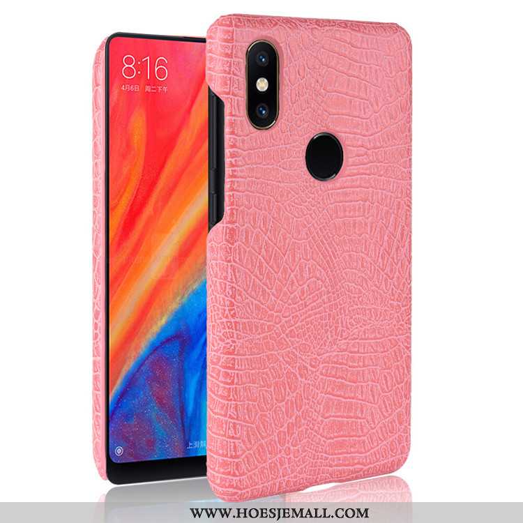 Hoesje Xiaomi Mi Mix 2s Patroon Bescherming Mobiele Telefoon Krokodil Anti-fall Jeugd Leer Zwarte