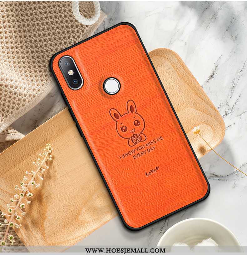 Hoes Xiaomi Mi Mix 2s Spotprent Mooie Mini Anti-fall Schrobben Hard Lovers Oranje