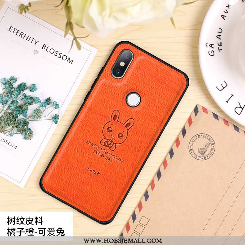 Hoes Xiaomi Mi Mix 2s Spotprent Mooie Mini Anti-fall Schrobben Hard Lovers Oranje