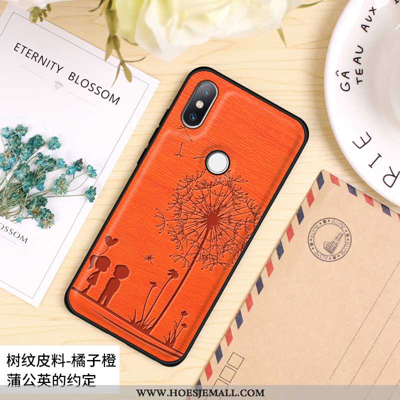 Hoes Xiaomi Mi Mix 2s Spotprent Mooie Mini Anti-fall Schrobben Hard Lovers Oranje