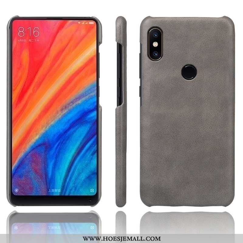 Hoes Xiaomi Mi Mix 2s Vintage Leer Grijs Bescherming Anti-fall Kwaliteit Mobiele Telefoon