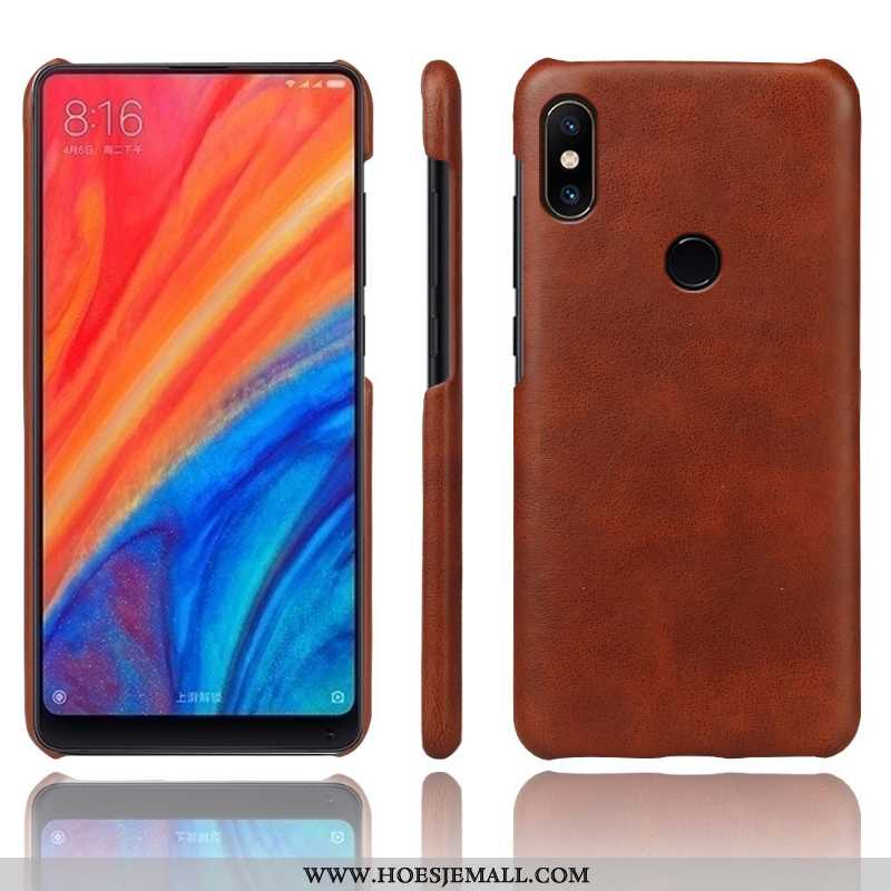 Hoes Xiaomi Mi Mix 2s Vintage Leer Grijs Bescherming Anti-fall Kwaliteit Mobiele Telefoon