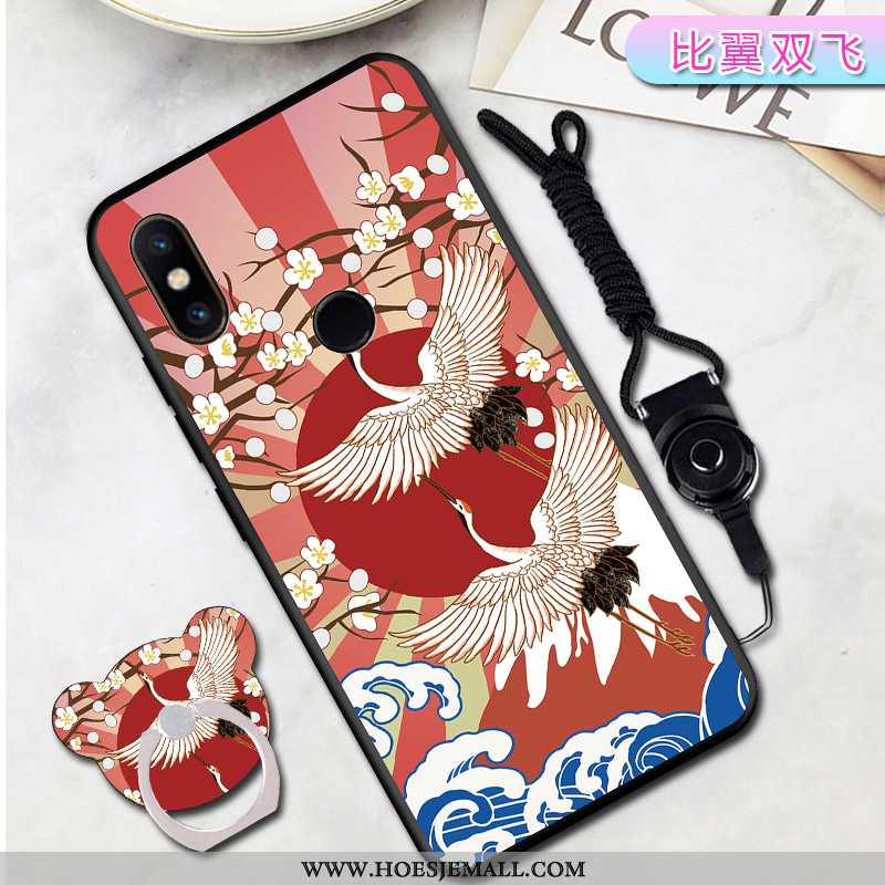 Hoesje Xiaomi Mi Mix 2s Scheppend Trend Hoes Anti-fall Rood Mini Mobiele Telefoon