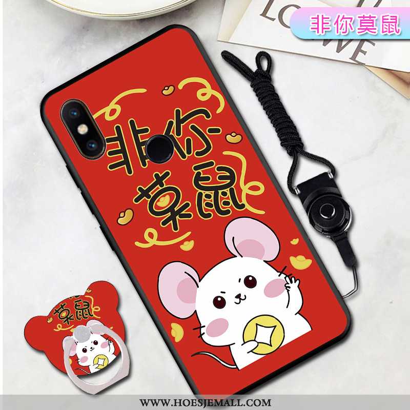 Hoesje Xiaomi Mi Mix 2s Scheppend Trend Hoes Anti-fall Rood Mini Mobiele Telefoon