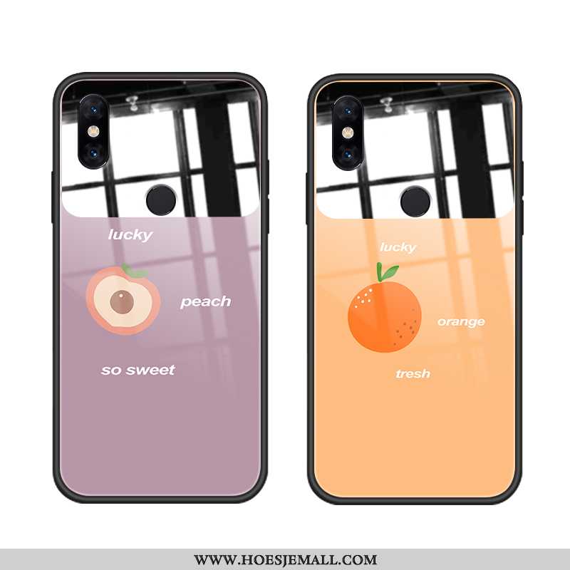 Hoes Xiaomi Mi Mix 3 Trend Zacht Net Red Hoesje Mini Fruit Scheppend Oranje