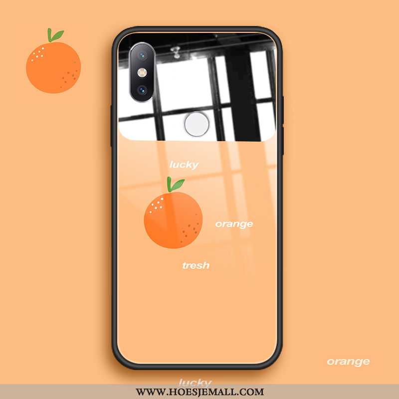 Hoes Xiaomi Mi Mix 3 Trend Zacht Net Red Hoesje Mini Fruit Scheppend Oranje