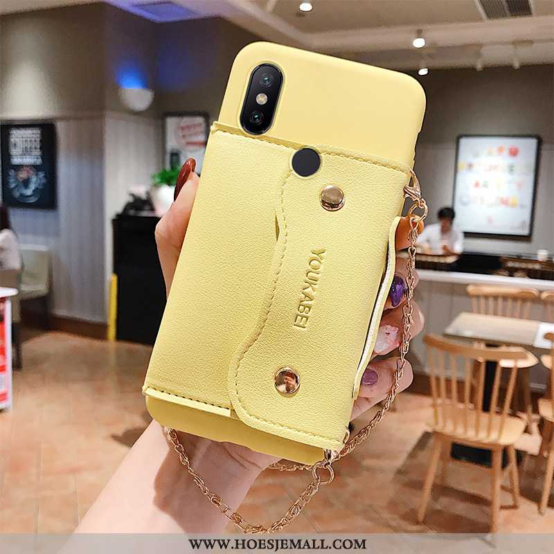 Hoesje Xiaomi Mi Mix 3 Zacht Siliconen Mini Lovers Bescherming Effen Kleur Geel