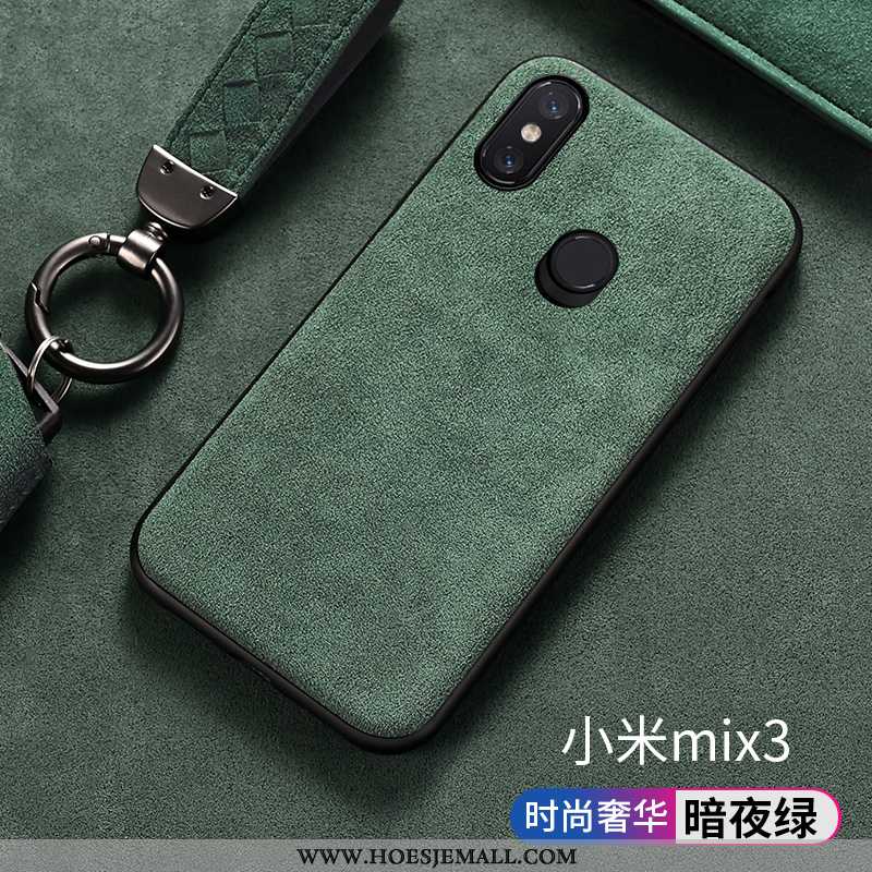 Hoesje Xiaomi Mi Mix 3 Suede Siliconen Mini Bescherming Hoes Antislip Rood