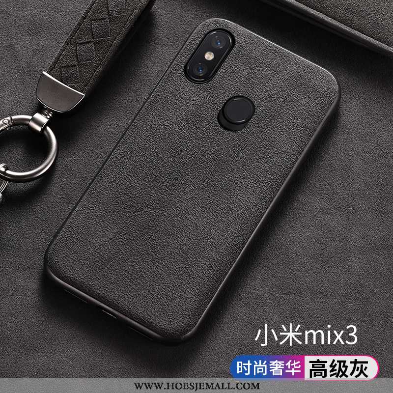 Hoesje Xiaomi Mi Mix 3 Suede Siliconen Mini Bescherming Hoes Antislip Rood