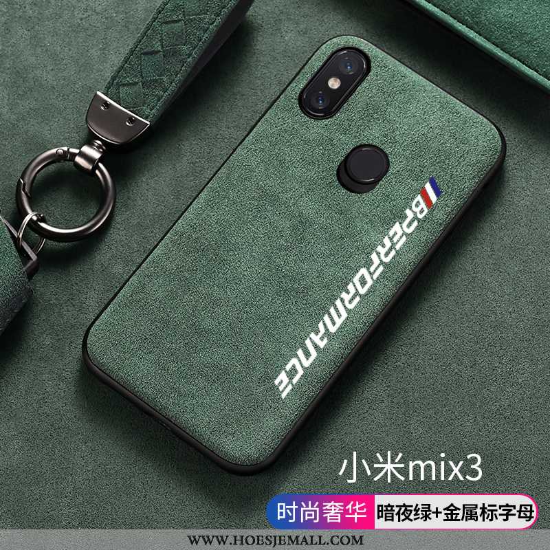 Hoesje Xiaomi Mi Mix 3 Suede Siliconen Mini Bescherming Hoes Antislip Rood