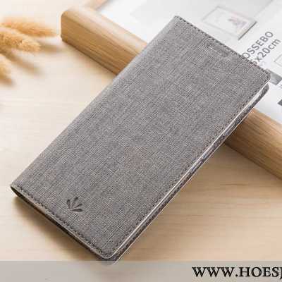 Hoesje Xiaomi Mi Mix 3 Bescherming Leren Doek Kaart Folio Mobiele Telefoon Mini Blauwe