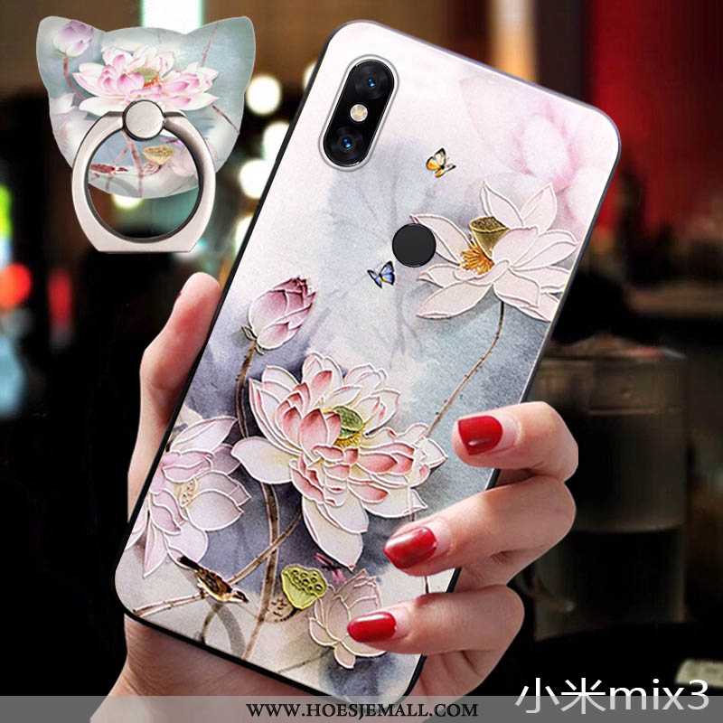 Hoesje Xiaomi Mi Mix 3 Schrobben Hanger Anti-fall Nieuw Mini Siliconen Scheppend Blauwe