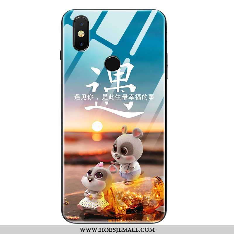 Hoes Xiaomi Mi Mix 3 Siliconen Bescherming Scheppend All Inclusive Nieuw Hard Dun Blauwe